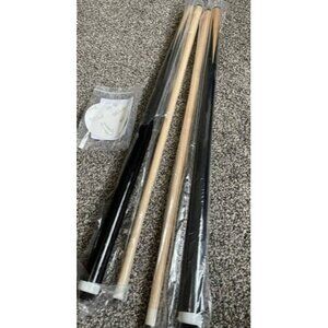 New 2-Piece Pool Cue Stick with 13mm Tip 58' Hardwood Canadian Maple Professiona